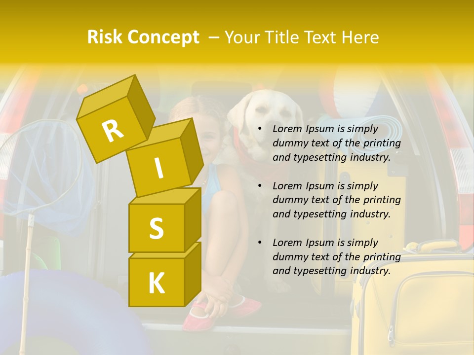 Kid Car Girl PowerPoint Template