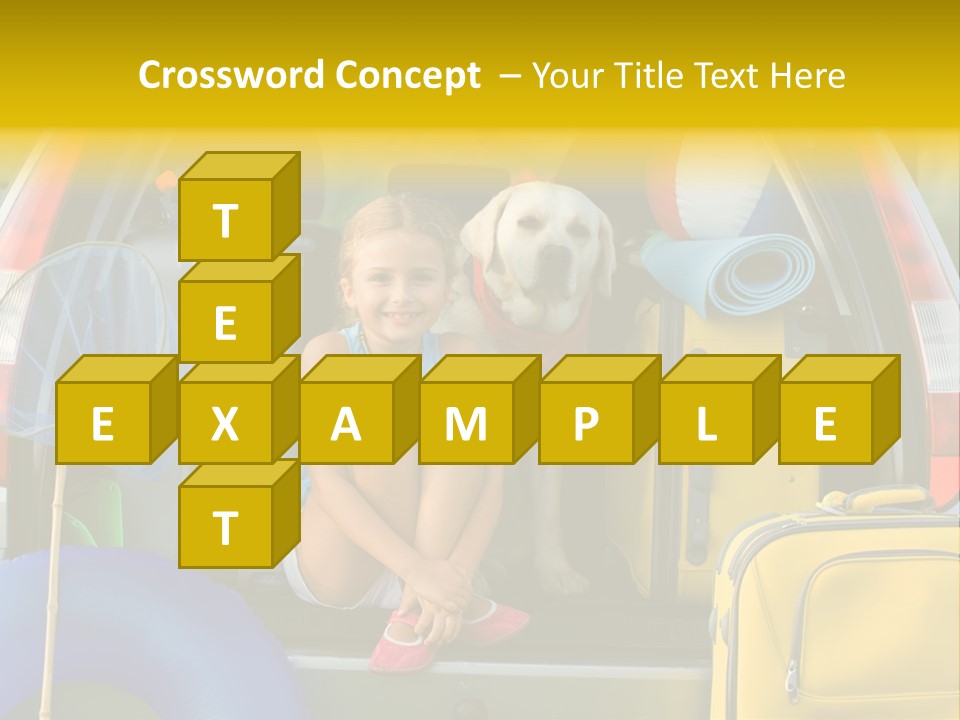 Kid Car Girl PowerPoint Template