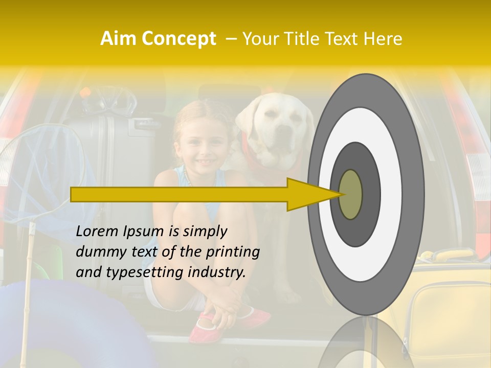 Kid Car Girl PowerPoint Template