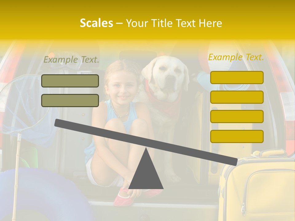 Kid Car Girl PowerPoint Template