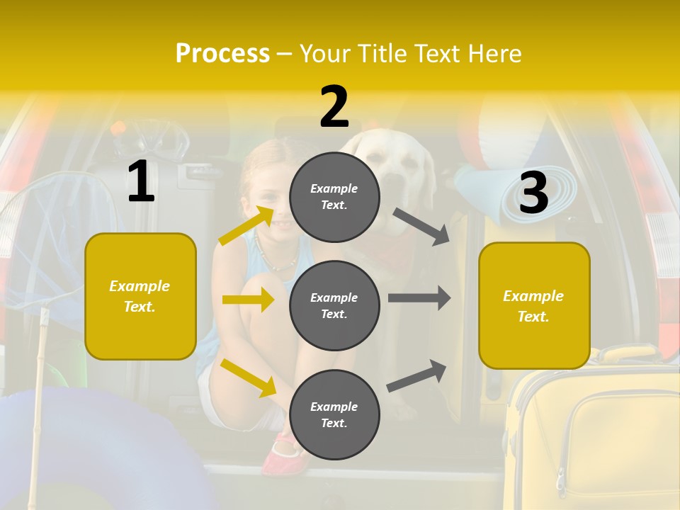 Kid Car Girl PowerPoint Template