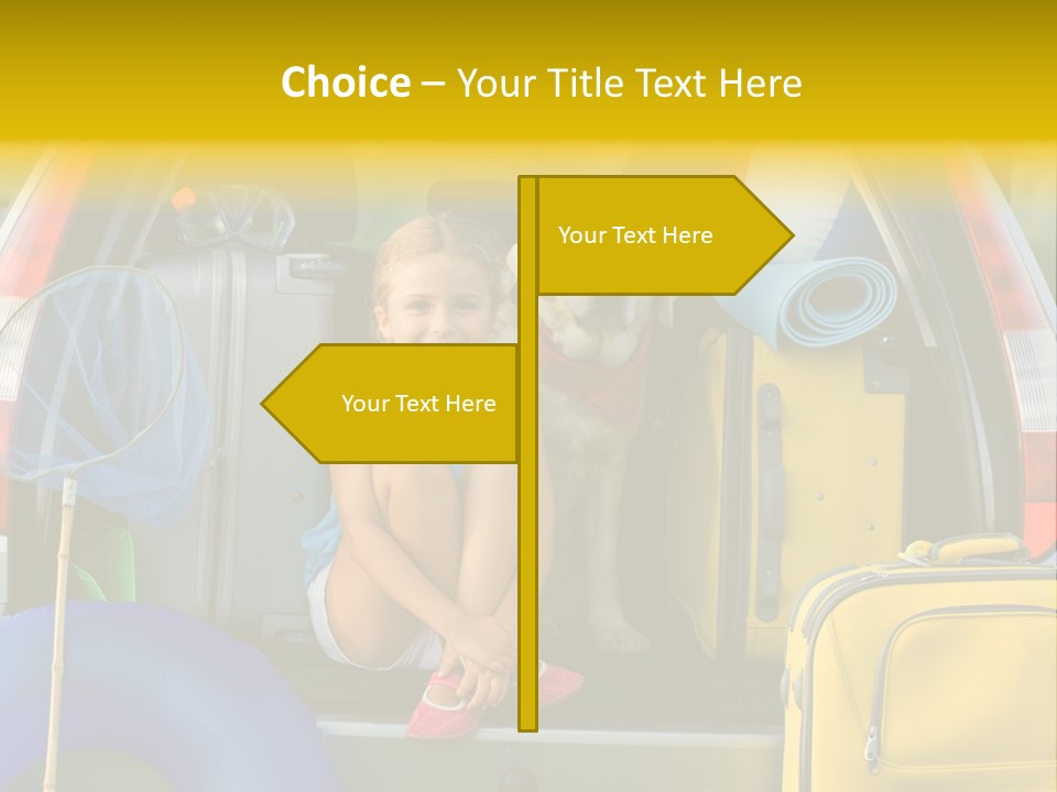 Kid Car Girl PowerPoint Template