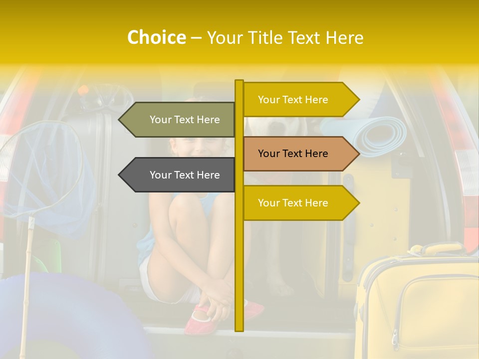 Kid Car Girl PowerPoint Template