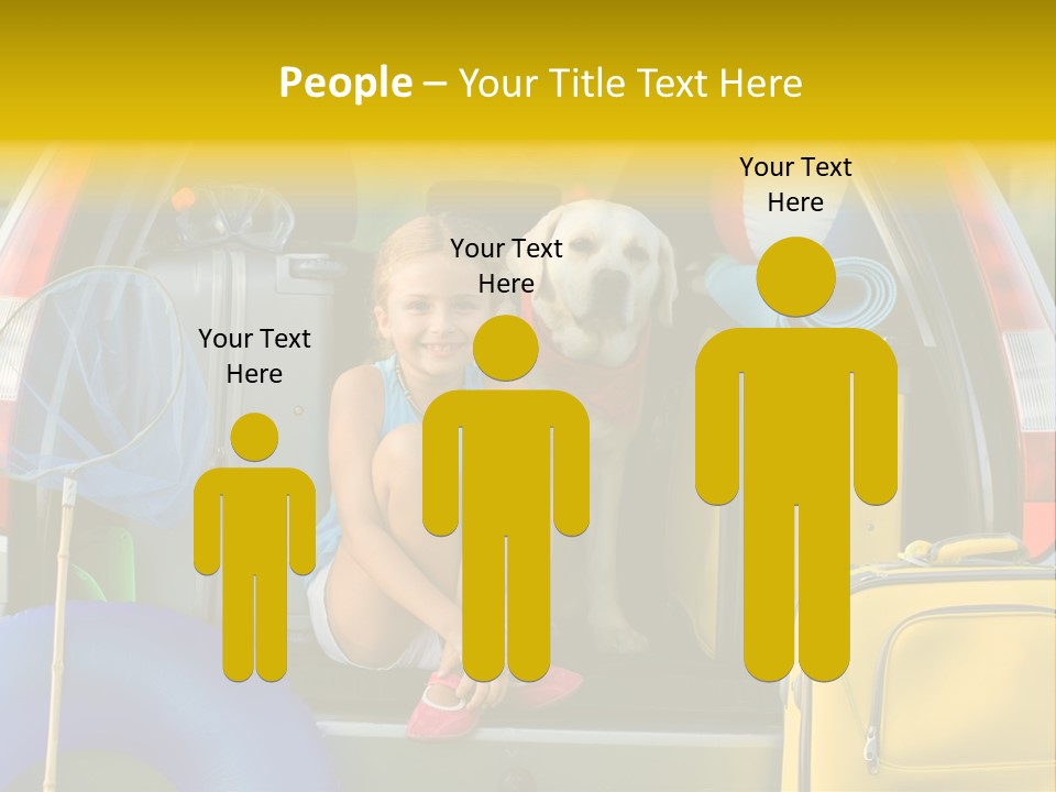 Kid Car Girl PowerPoint Template