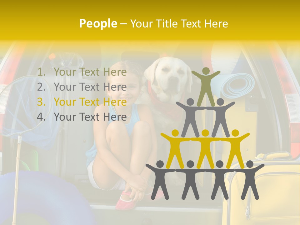 Kid Car Girl PowerPoint Template