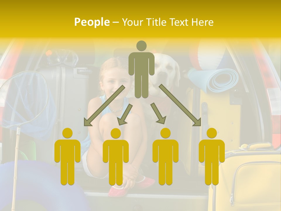 Kid Car Girl PowerPoint Template