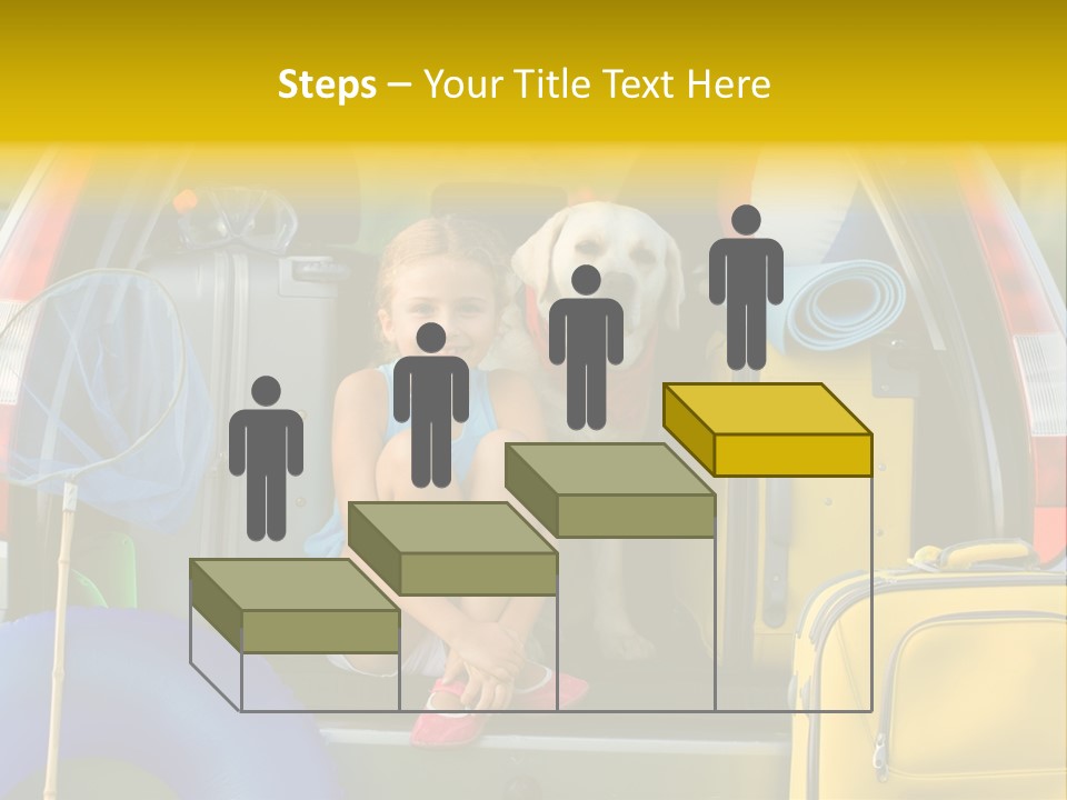 Kid Car Girl PowerPoint Template