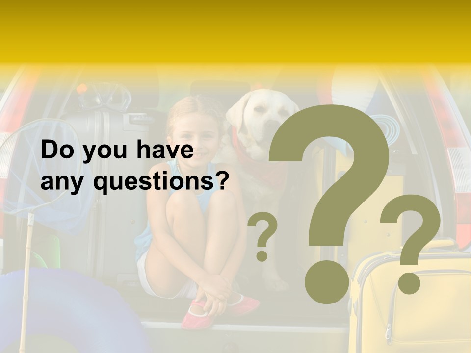 Kid Car Girl PowerPoint Template