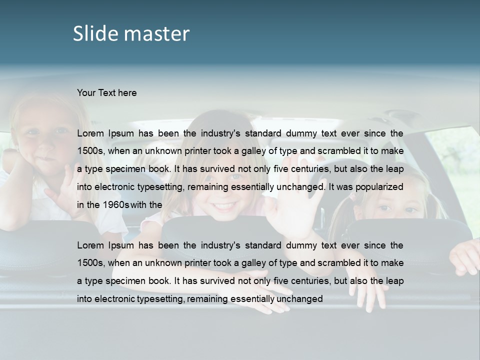 Travel Five Girls PowerPoint Template