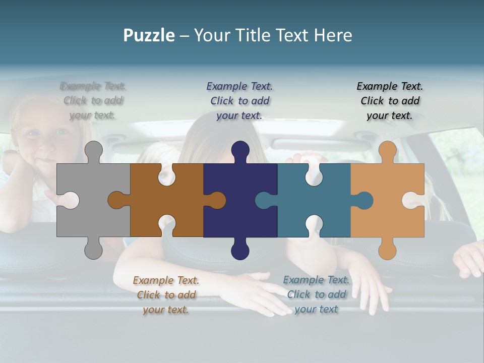 Travel Five Girls PowerPoint Template