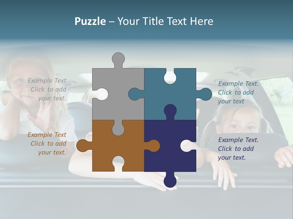 Travel Five Girls PowerPoint Template