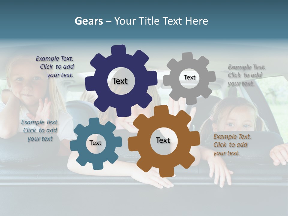 Travel Five Girls PowerPoint Template