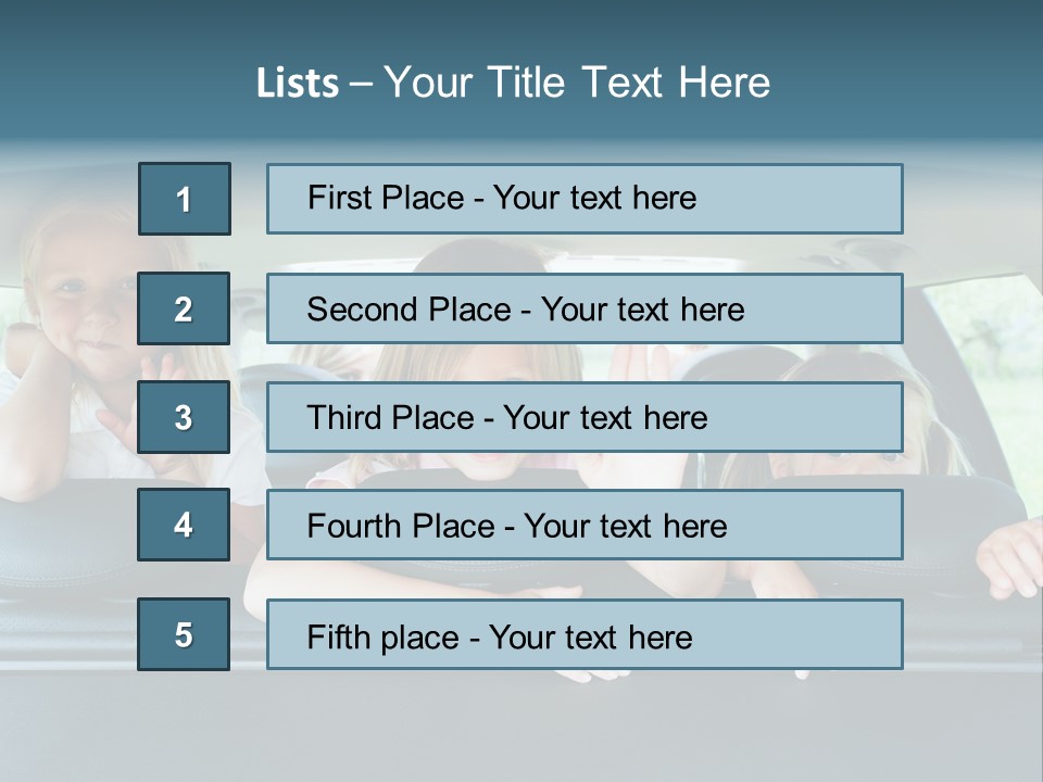 Travel Five Girls PowerPoint Template