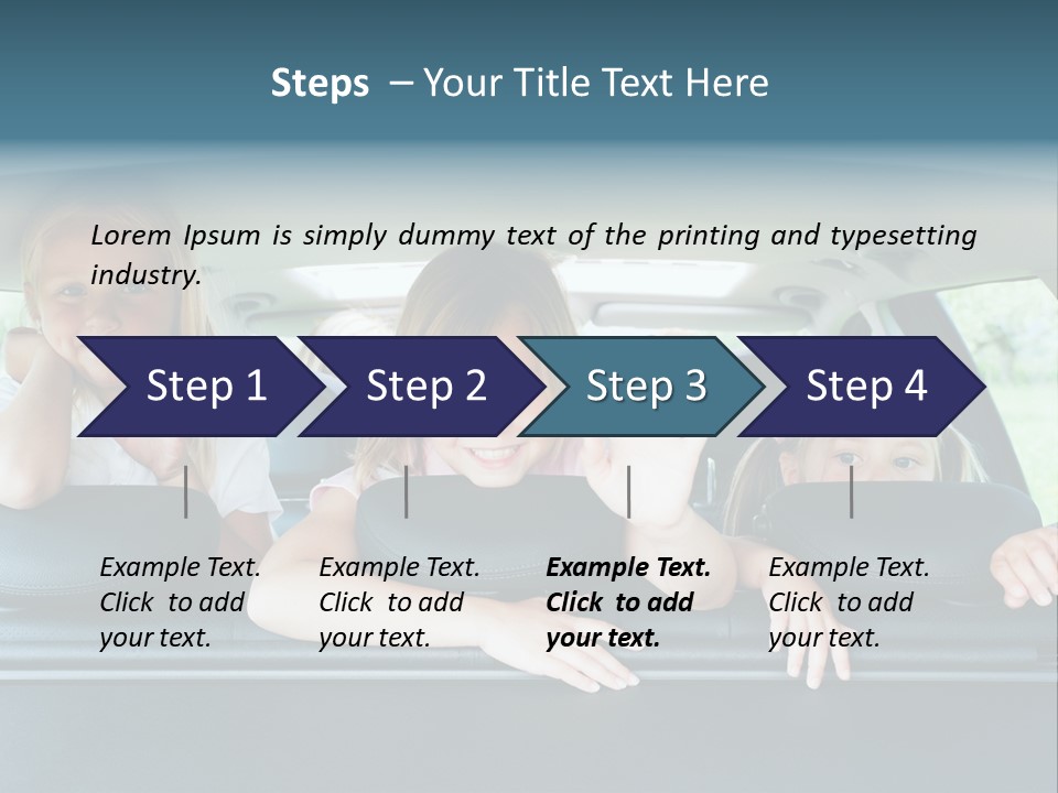 Travel Five Girls PowerPoint Template