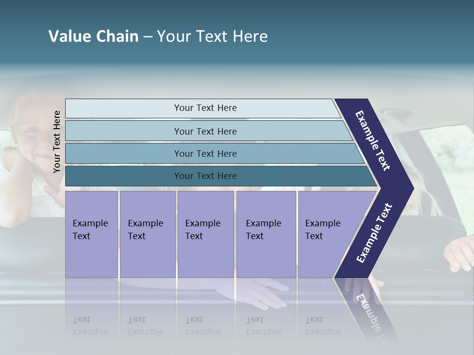 Travel Five Girls PowerPoint Template