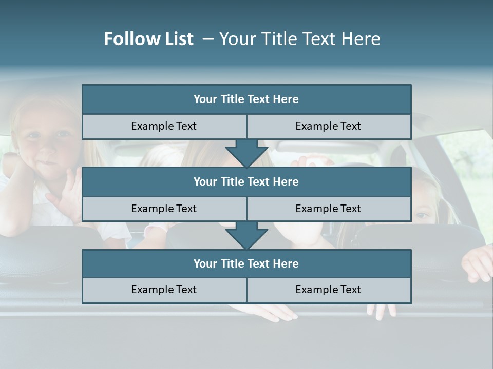 Travel Five Girls PowerPoint Template