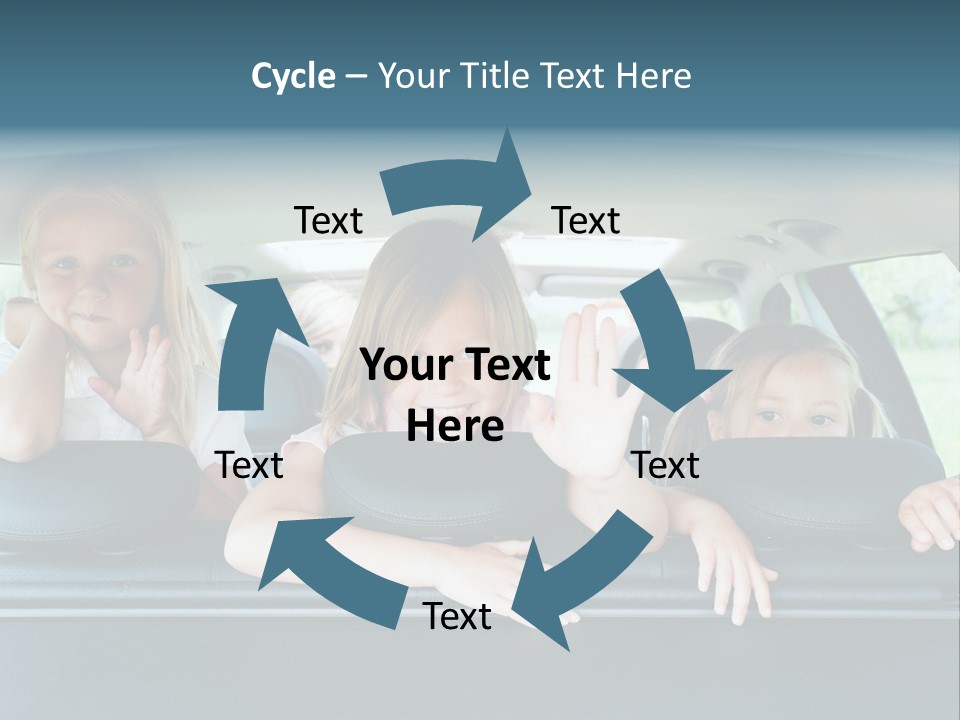 Travel Five Girls PowerPoint Template