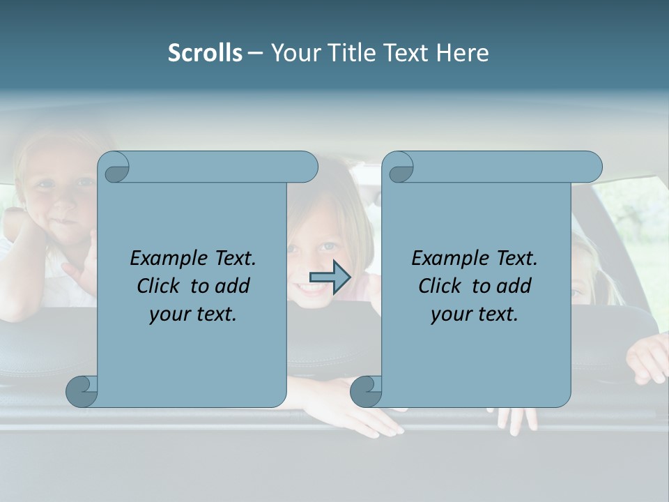 Travel Five Girls PowerPoint Template