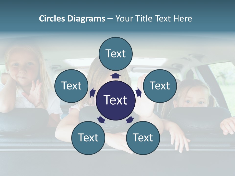 Travel Five Girls PowerPoint Template