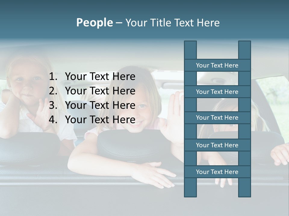 Travel Five Girls PowerPoint Template