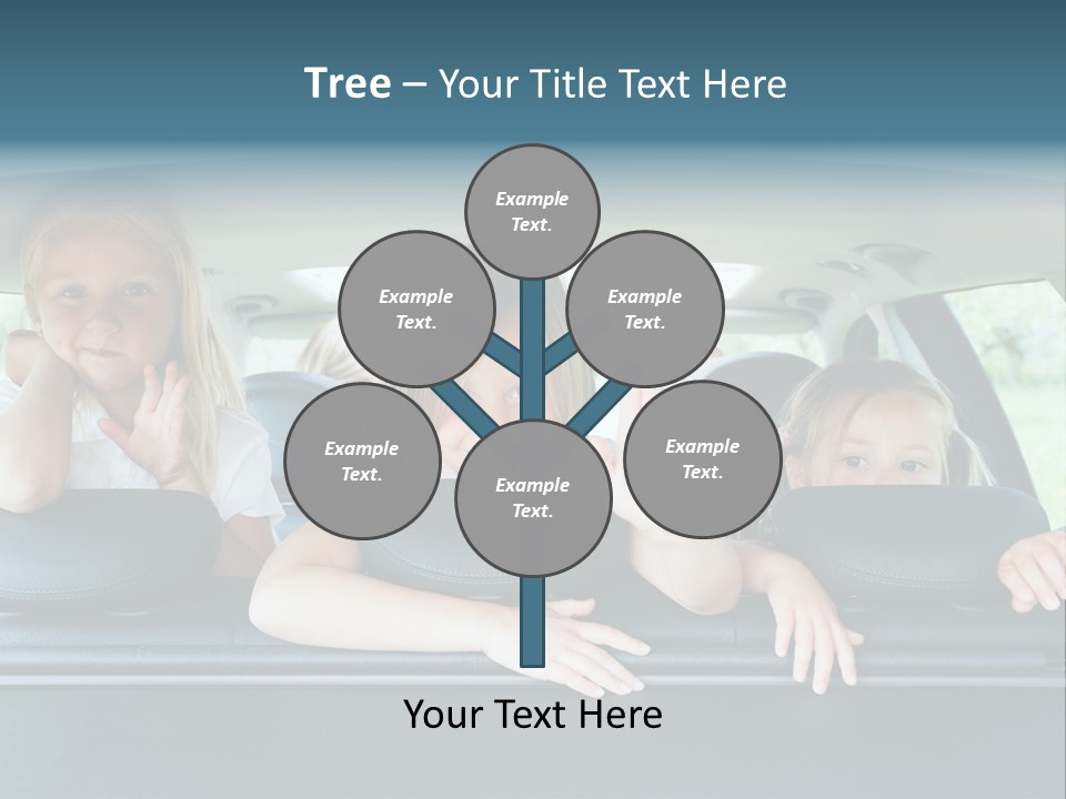 Travel Five Girls PowerPoint Template