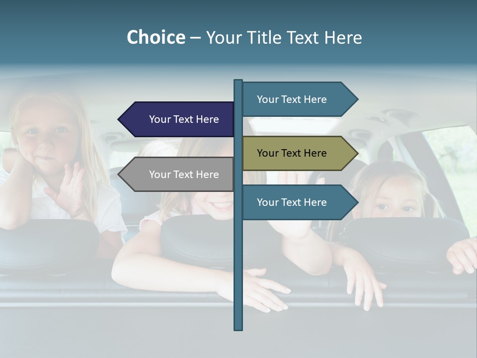 Travel Five Girls PowerPoint Template