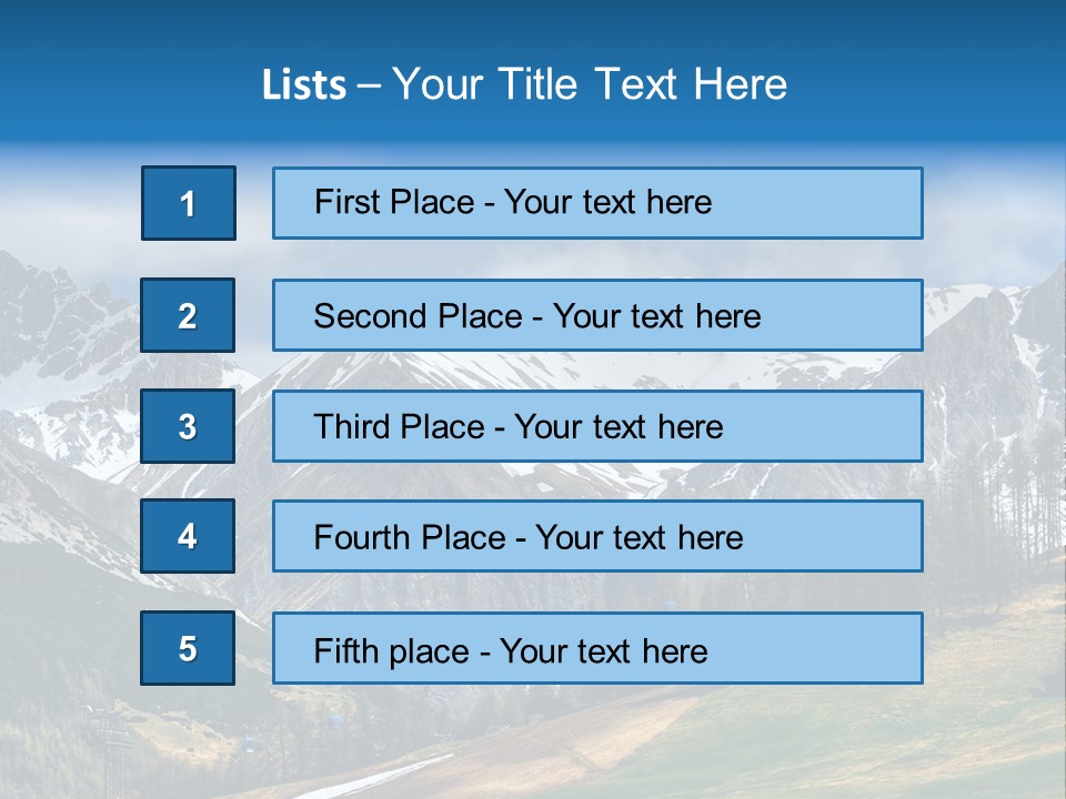 Escursioni Natura Sondrio PowerPoint Template