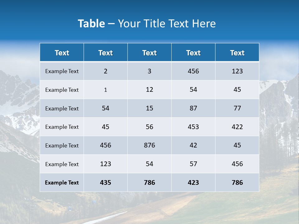 Escursioni Natura Sondrio PowerPoint Template