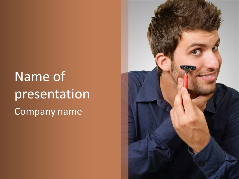 Smile Gray Model PowerPoint Template