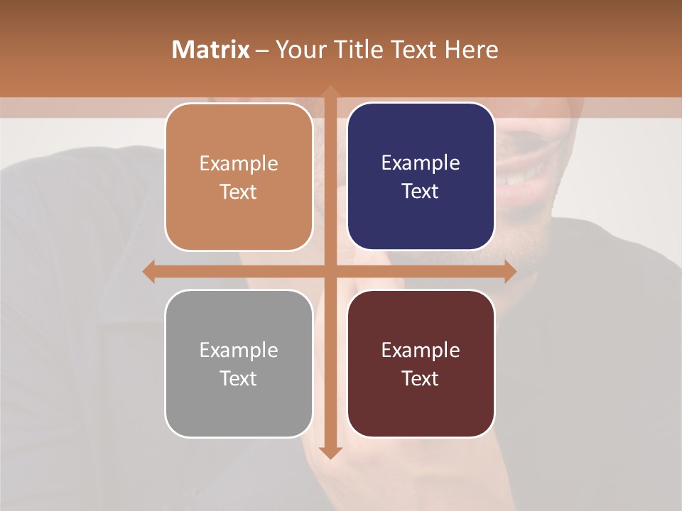 Smile Gray Model PowerPoint Template
