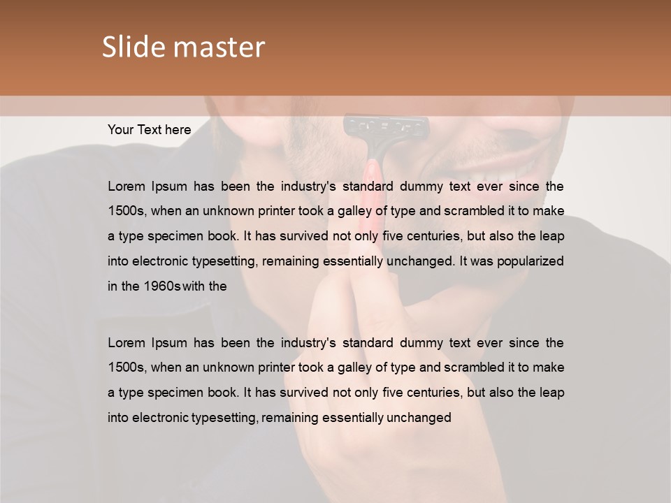 Smile Gray Model PowerPoint Template