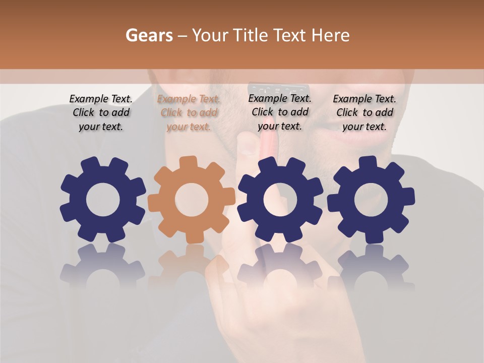 Smile Gray Model PowerPoint Template