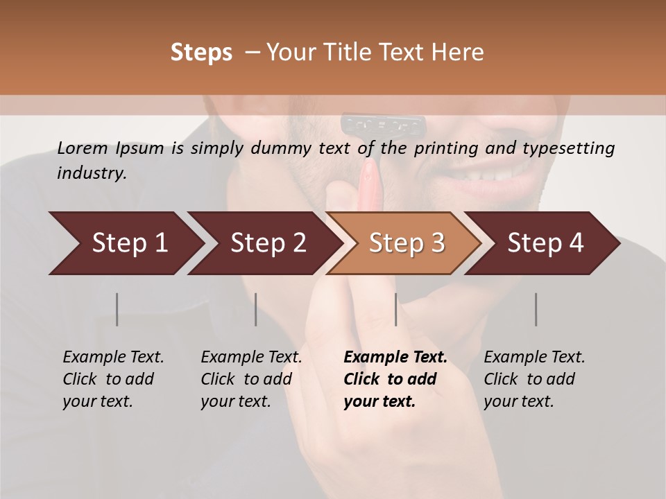 Smile Gray Model PowerPoint Template