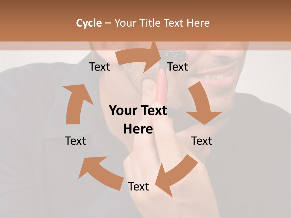 Smile Gray Model PowerPoint Template