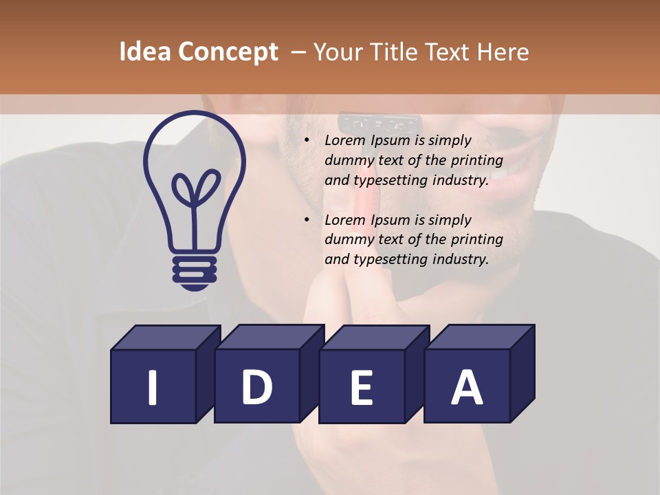 Smile Gray Model PowerPoint Template