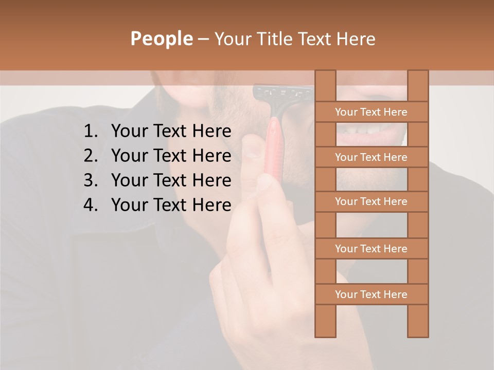 Smile Gray Model PowerPoint Template