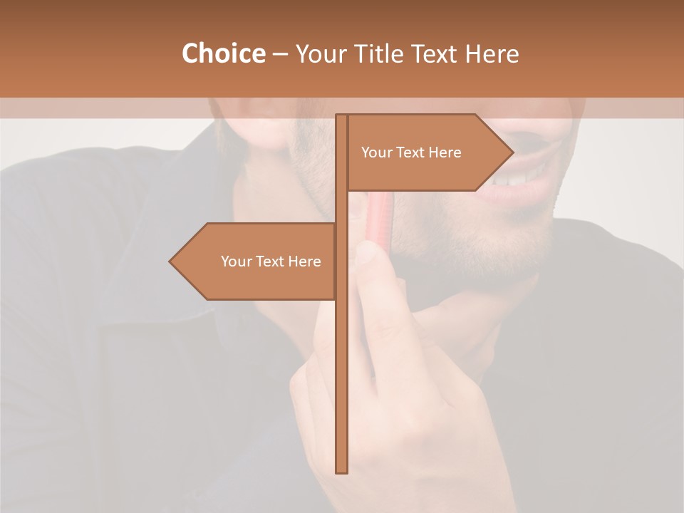 Smile Gray Model PowerPoint Template