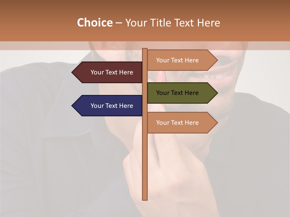 Smile Gray Model PowerPoint Template