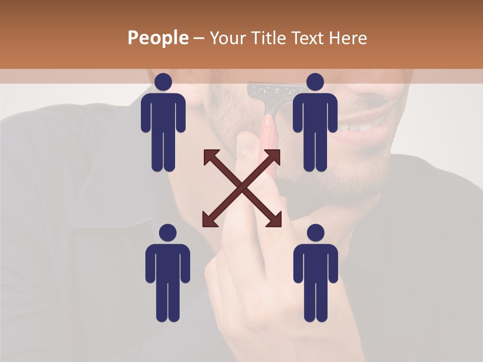 Smile Gray Model PowerPoint Template