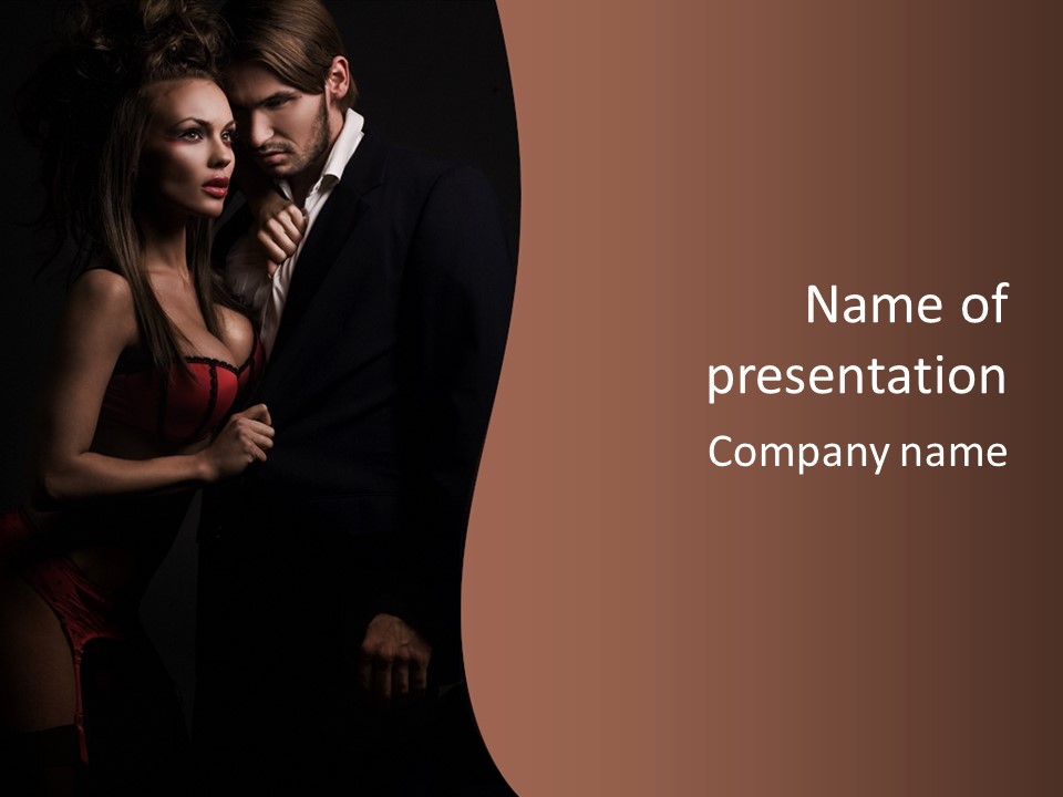 Tenderness Dark Interior PowerPoint Template