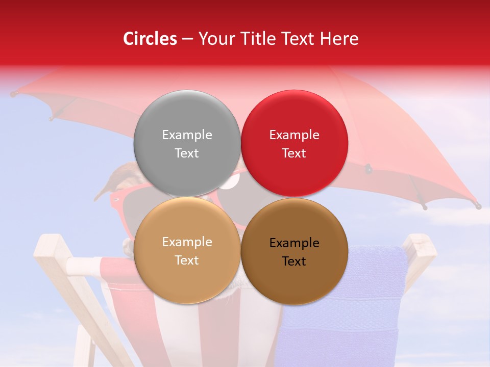 Urlaub Sonnig Klappstuhl PowerPoint Template