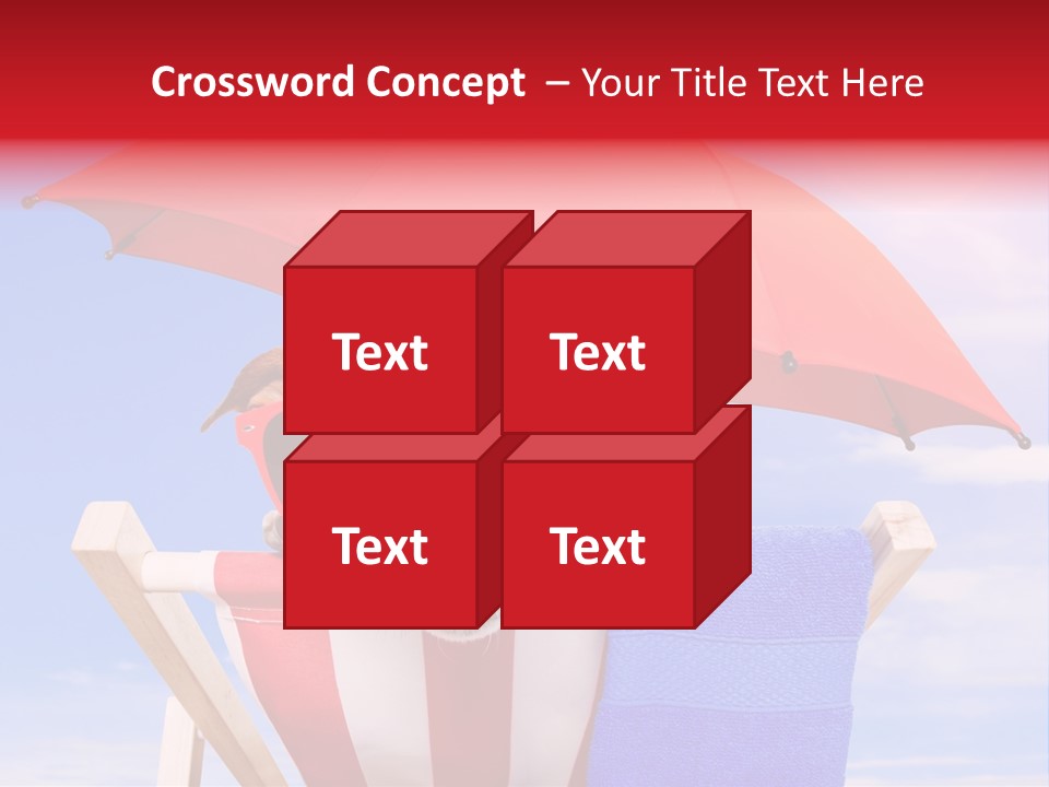 Urlaub Sonnig Klappstuhl PowerPoint Template