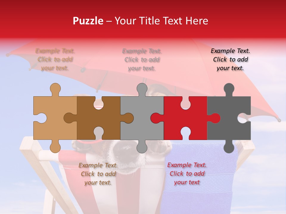 Urlaub Sonnig Klappstuhl PowerPoint Template