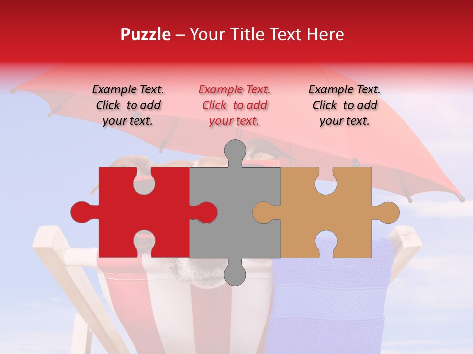 Urlaub Sonnig Klappstuhl PowerPoint Template