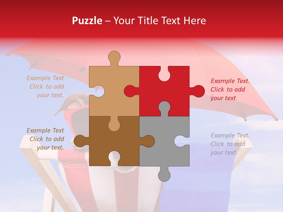 Urlaub Sonnig Klappstuhl PowerPoint Template