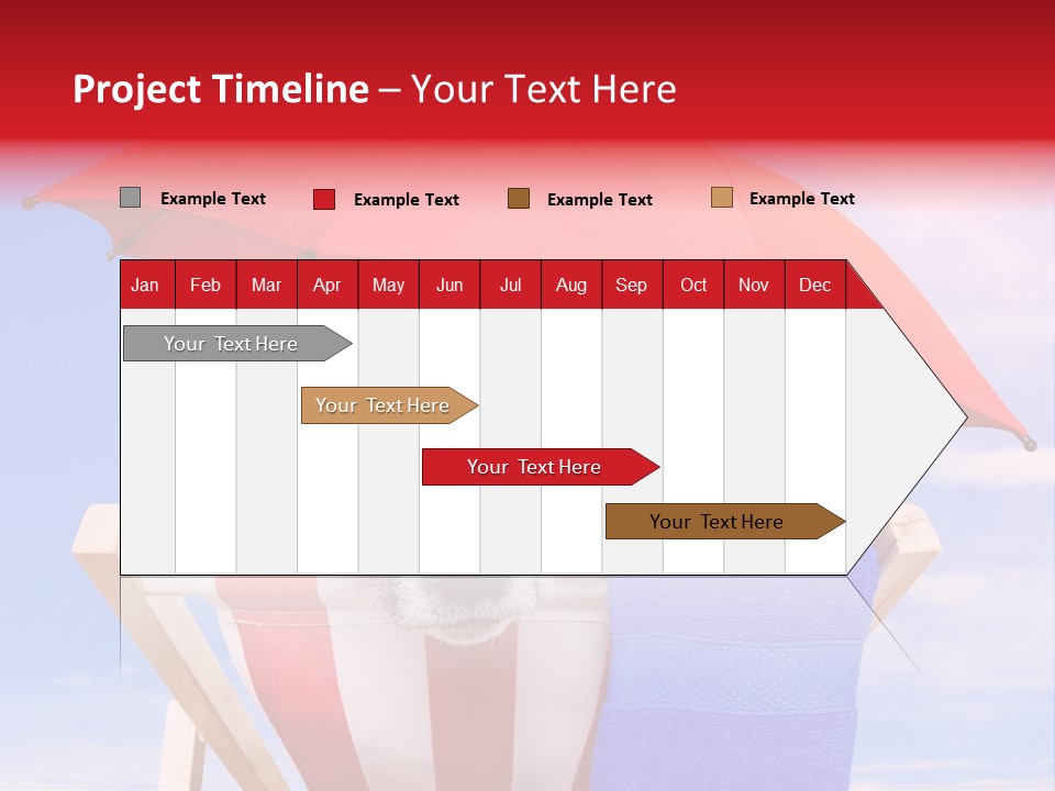 Urlaub Sonnig Klappstuhl PowerPoint Template