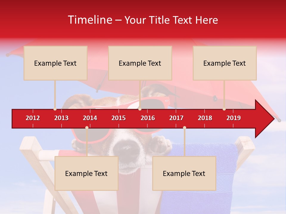 Urlaub Sonnig Klappstuhl PowerPoint Template