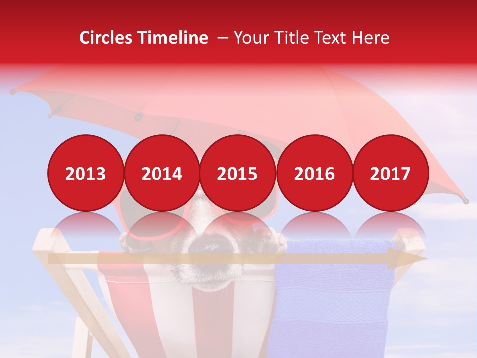 Urlaub Sonnig Klappstuhl PowerPoint Template