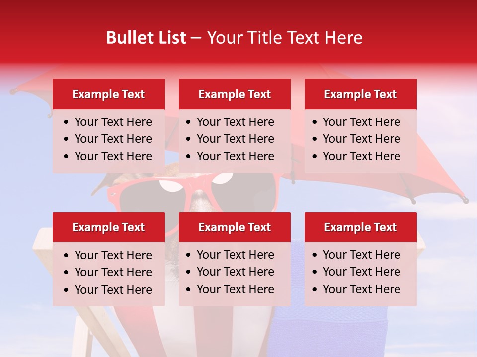 Urlaub Sonnig Klappstuhl PowerPoint Template