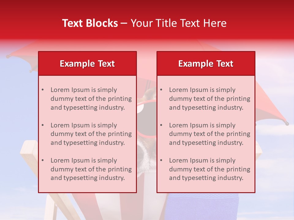 Urlaub Sonnig Klappstuhl PowerPoint Template